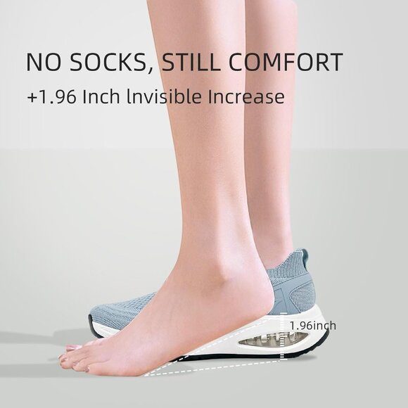 Dolphinslides Women Men Light Blue Running Athletic Tennis Lightweight Sneakers - Picture 4 of 7